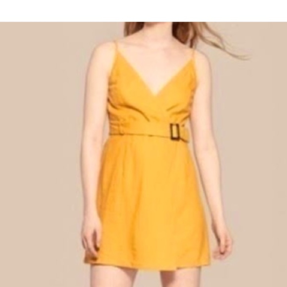 Wild Fable Yellow Belted Mini Dress